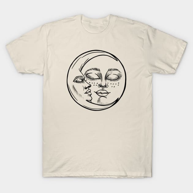 tarot symbol moon and sun T-Shirt by kdegtiareva